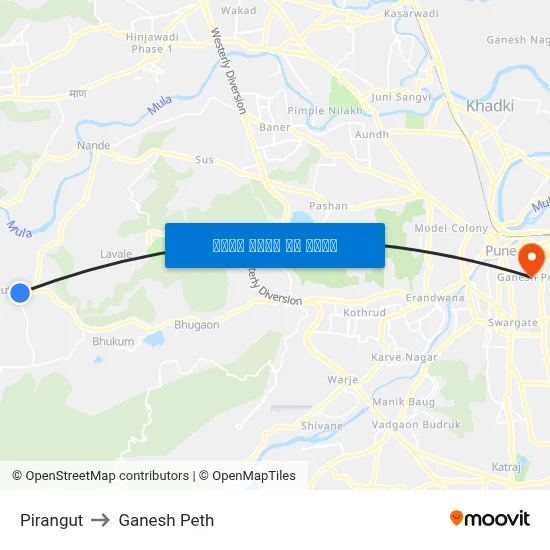 पिरंगुत to गणेश पेठ map