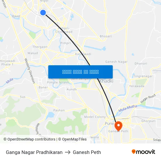 गंगा नगर प्राधिकरण to गणेश पेठ map
