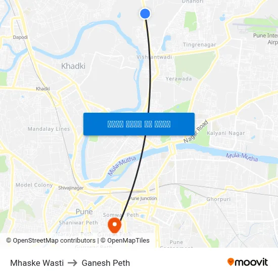 म्हस्के वस्ती to गणेश पेठ map