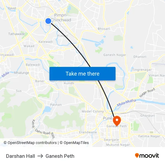 दर्शन हॉल to गणेश पेठ map