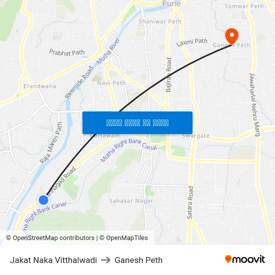 जकात नाका विठ्ठलवाड़ी to गणेश पेठ map