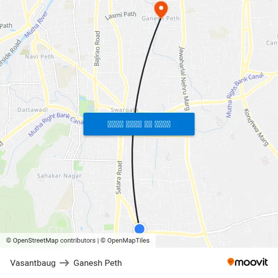 वसंतबाग to गणेश पेठ map
