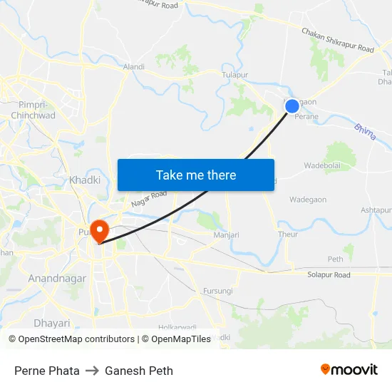 पेर्ने फाटा to गणेश पेठ map