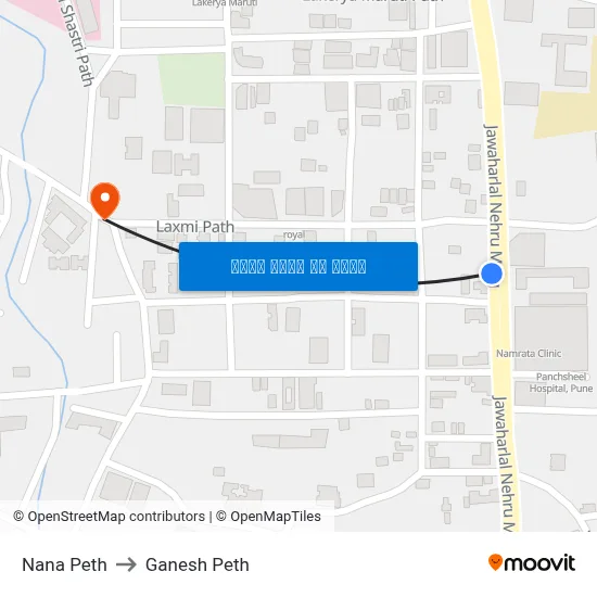 नाना पेठ to गणेश पेठ map