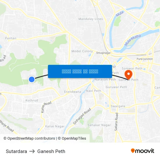 सुतारदरा to गणेश पेठ map