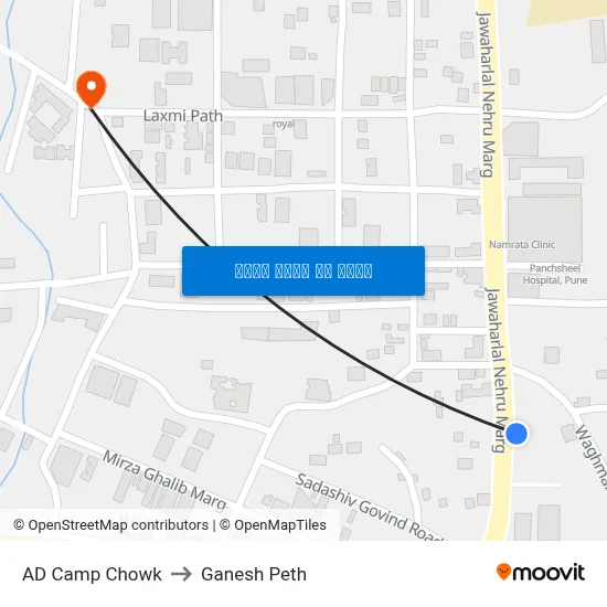 एडी कैंप चौक to गणेश पेठ map