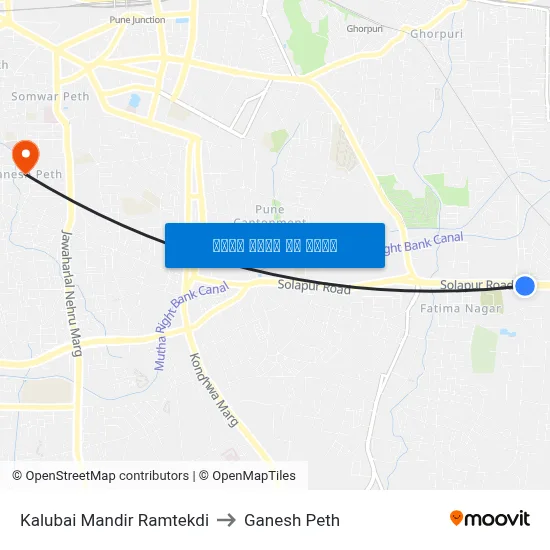 काळूबाई मंदिर रामटेकडी to गणेश पेठ map