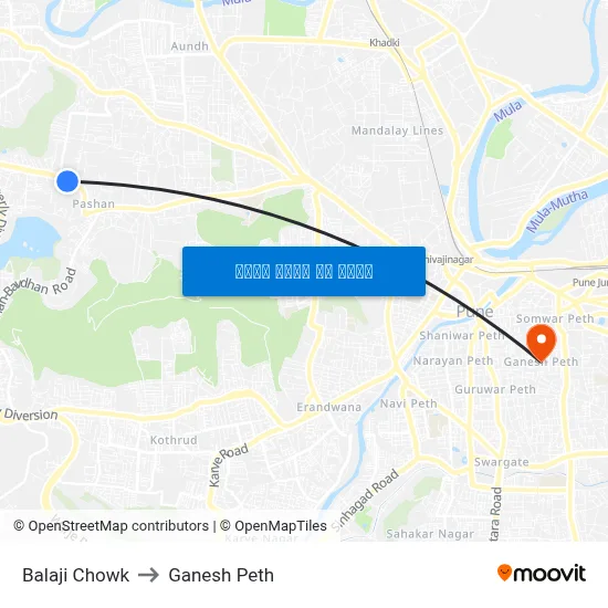 बालाजी चौक to गणेश पेठ map