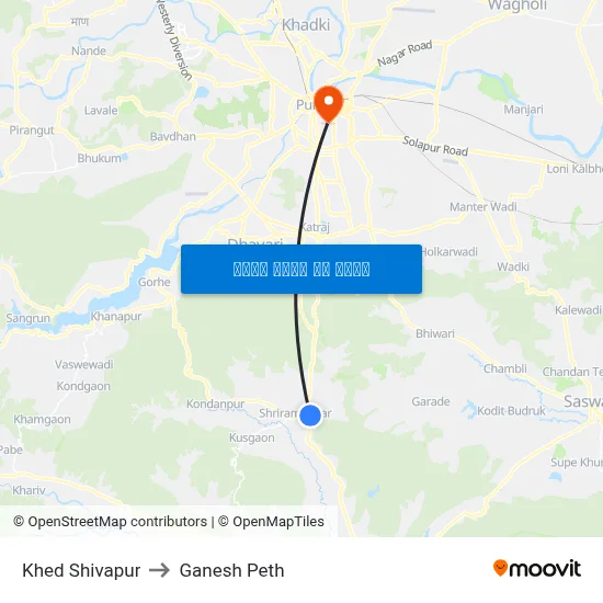 खेड शिवपुर to गणेश पेठ map