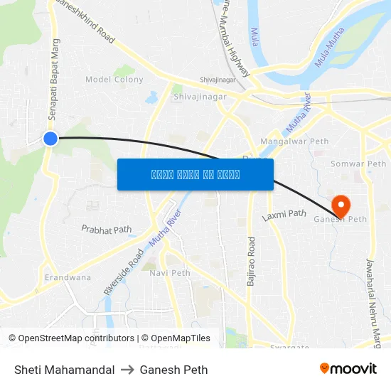 शेती महामंडल to गणेश पेठ map