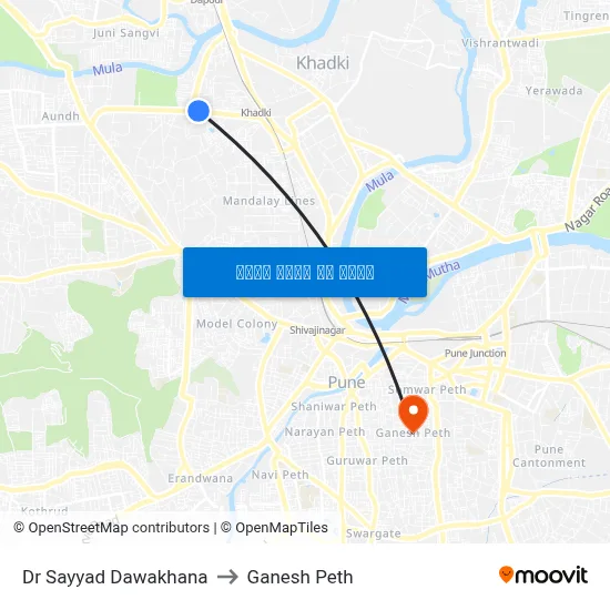 डॉ. सय्यद दवाखाना to गणेश पेठ map
