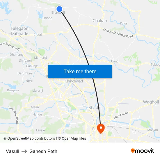 वासुली to गणेश पेठ map