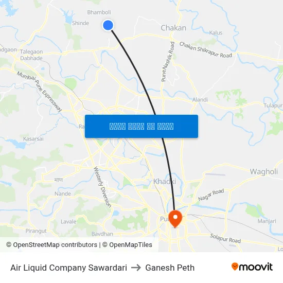 एयर लिक्विड कंपनी सावरदरी to गणेश पेठ map