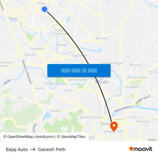 बजाज ऑटो to गणेश पेठ map