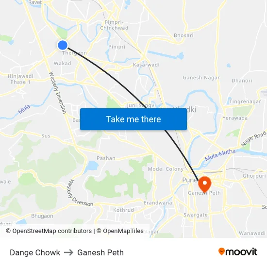Dange Chowk to Ganesh Peth map