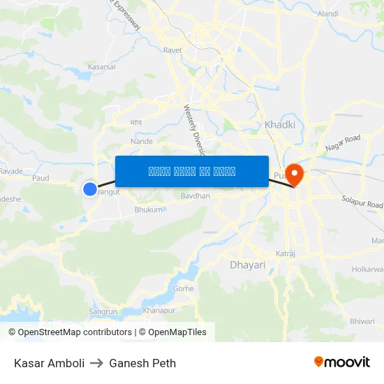 कसर अंबोली to गणेश पेठ map