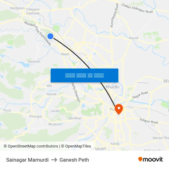 Sainagar Mamurdi to गणेश पेठ map