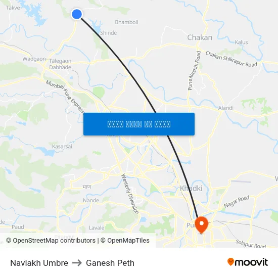 नवलाख उंबरे to गणेश पेठ map