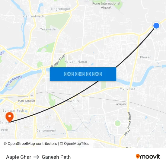 आप्ले घर to गणेश पेठ map