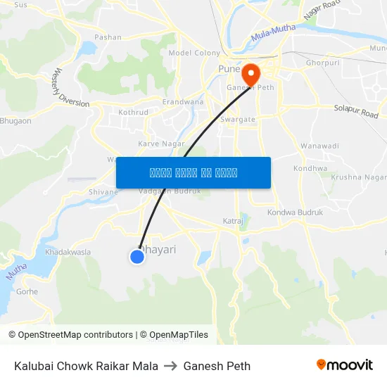 कालुबाई चौक रायकर माला to गणेश पेठ map