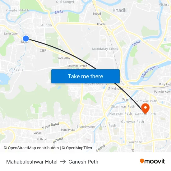 महाबलेश्वर होटल to गणेश पेठ map