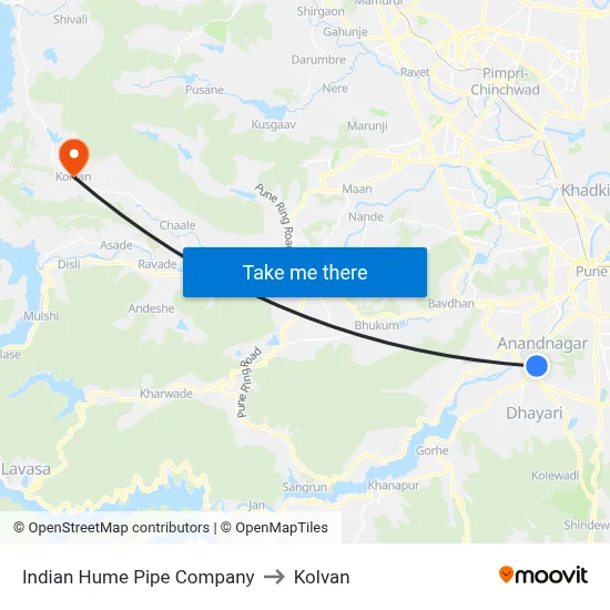 इंडियन ह्यूम पाइप कंपनी to कोल्वन map