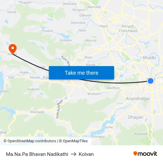 मा.न.पा भवन नदीकाठी to कोल्वन map