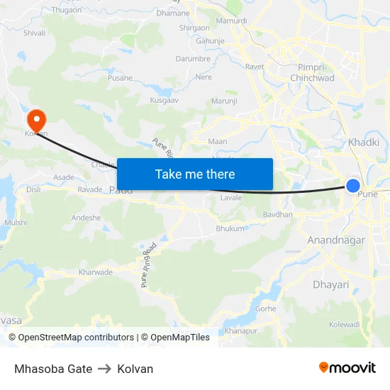 म्हसोबा गेट to कोल्वन map