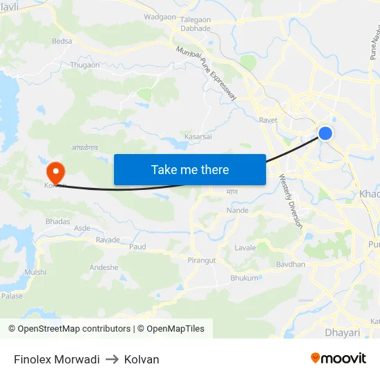 फिनोलेक्स मोरवाडी to कोल्वन map