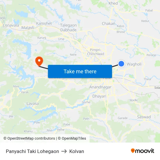 पाण्याची टाकी लोहगाव to कोल्वन map