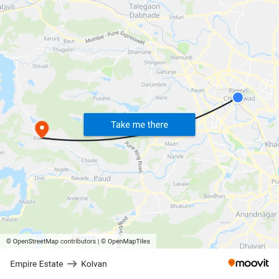 एम्पायर एस्टेट to कोल्वन map