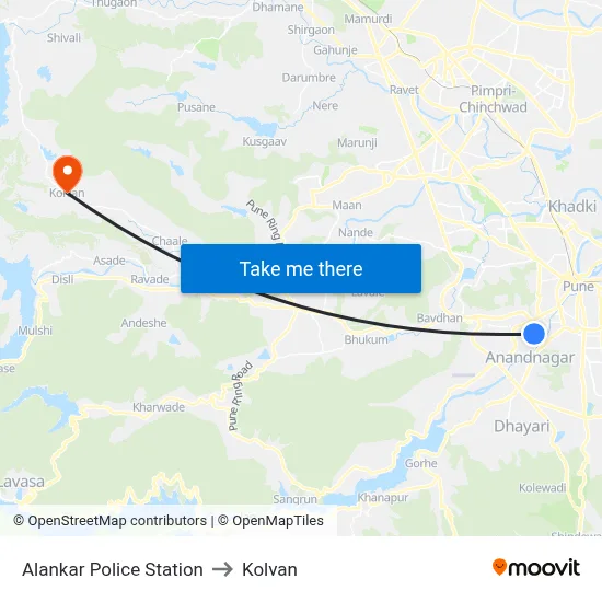अलंकार पुलिस स्टेशन to कोल्वन map