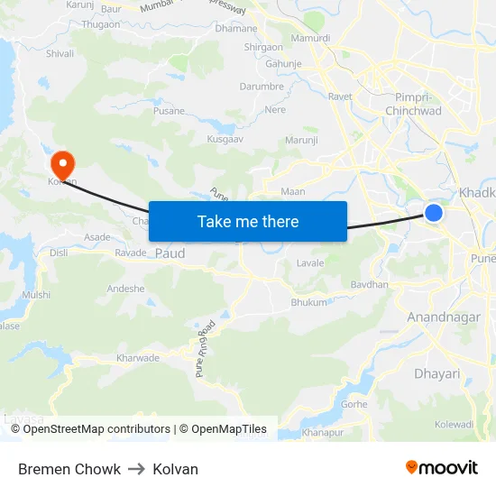 ब्रेमेन चौक to कोल्वन map