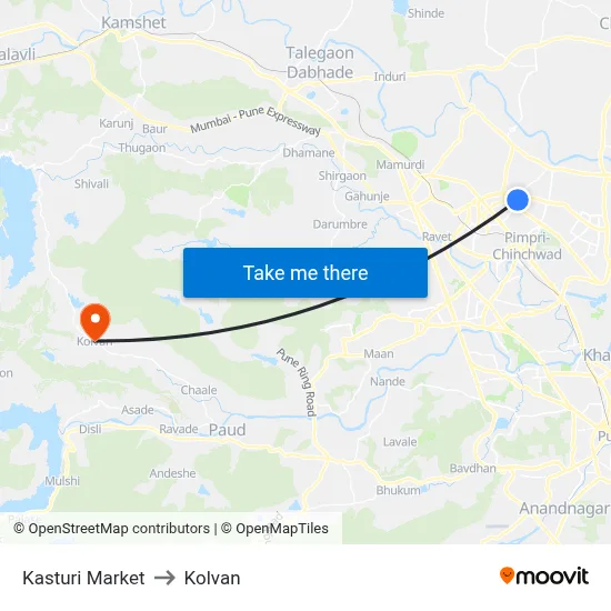 कस्तूरी मार्केट to कोल्वन map