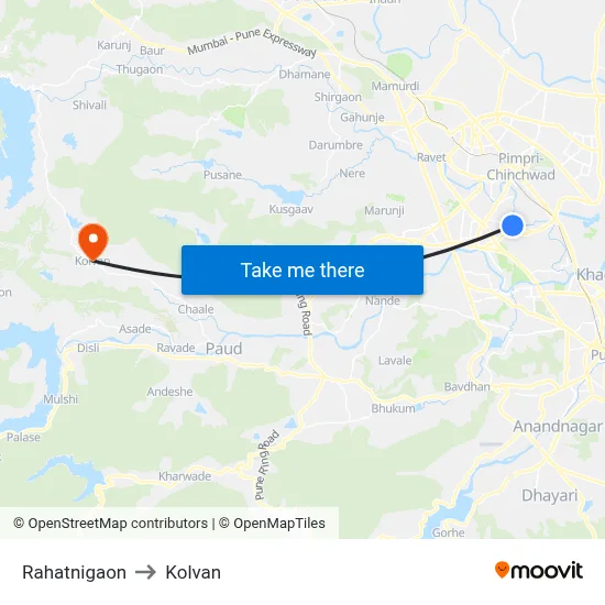 रहटनीगाव to कोल्वन map