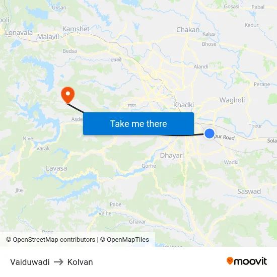 वैदुवाड़ी to कोल्वन map