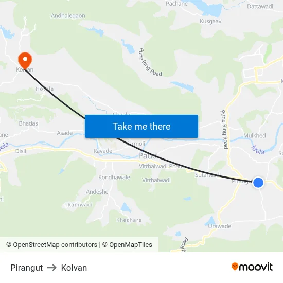 पिरंगुत to कोल्वन map