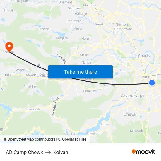 एडी कैंप चौक to कोल्वन map