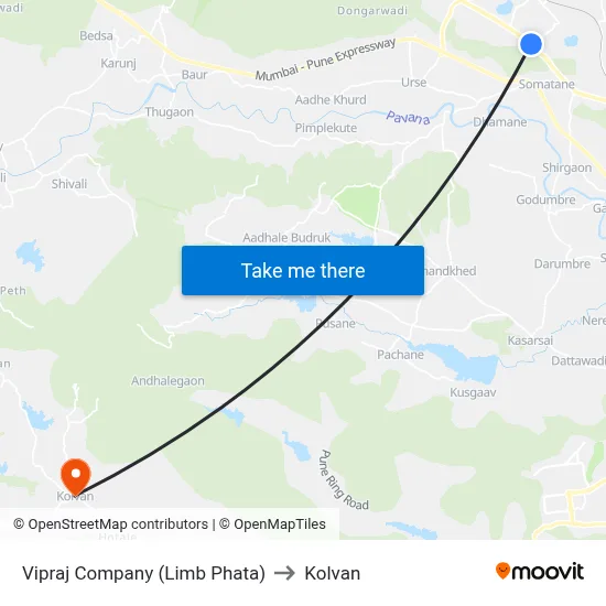 विप्रज कंपनी (लिंब फाटा) to कोल्वन map