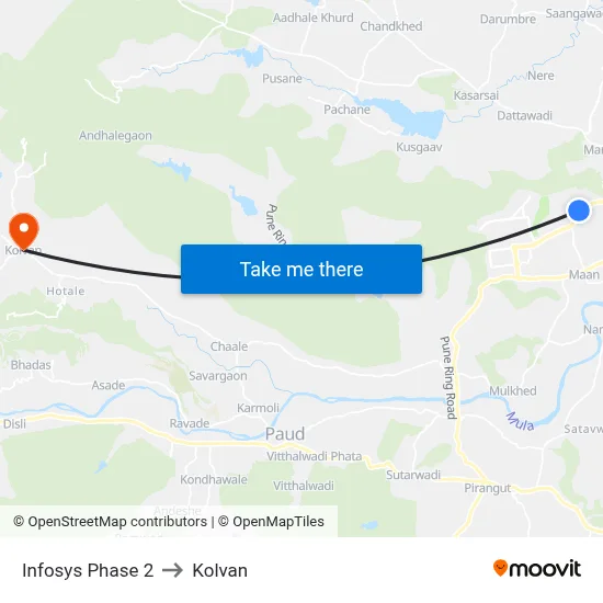 इन्फोसिस फेज 2 to कोल्वन map