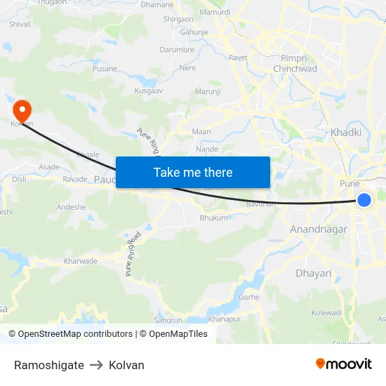 रामोशीगेट to कोल्वन map