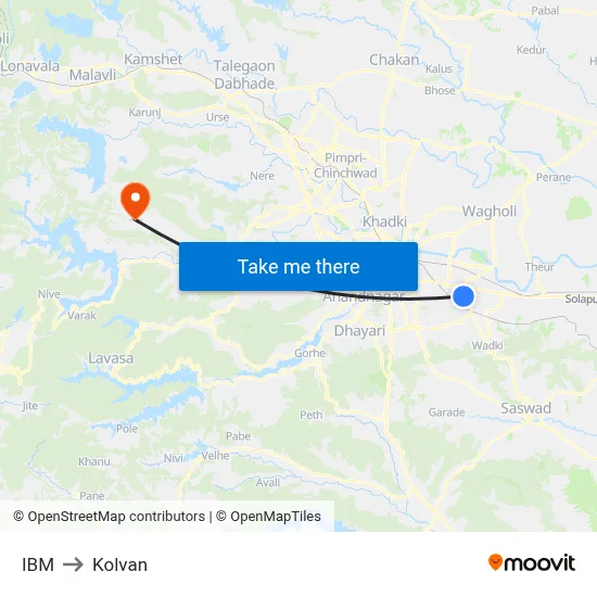 आईबीएम to कोल्वन map