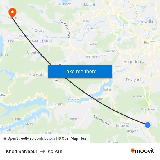 खेड शिवपुर to कोल्वन map