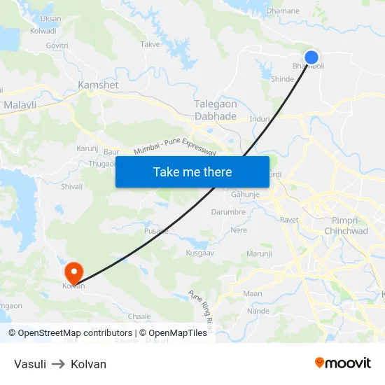 वासुली to कोल्वन map