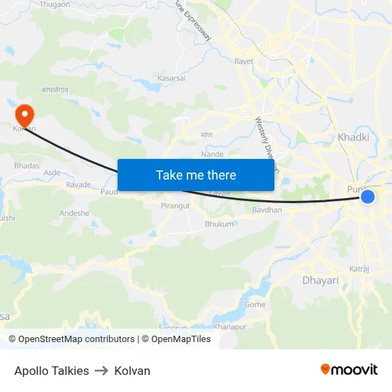 अपोलो टॉकीज to कोल्वन map