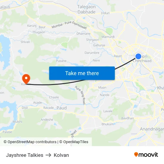 जयश्री टॉकीज to कोल्वन map