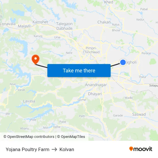 योजना पोल्ट्री फार्म to कोल्वन map