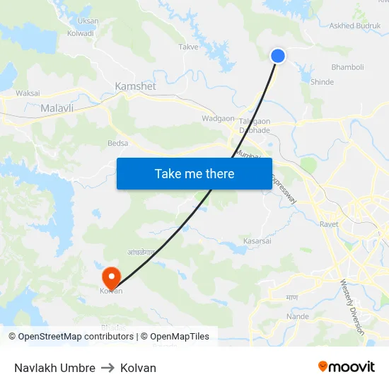नवलाख उंबरे to कोल्वन map