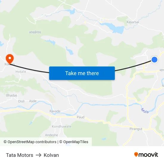 टाटा मोटर्स to कोल्वन map