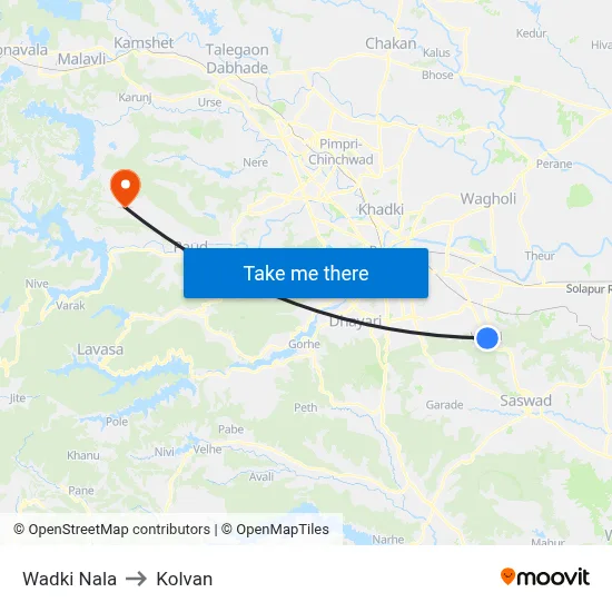 वाडकी नाला to कोल्वन map